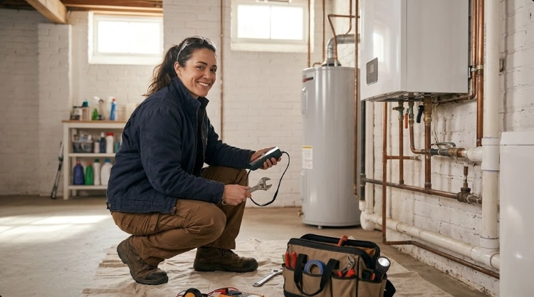 Licensed technician conducting gas line repair Madison Brooklyn pressure test